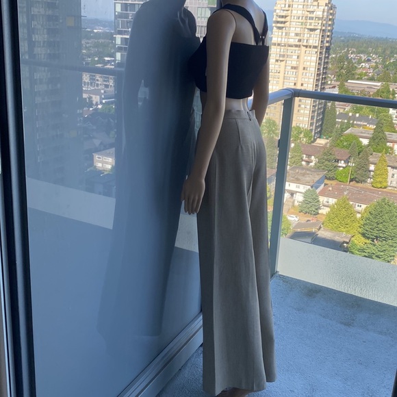 Beige Wide Leg Pants - Picture 4 of 12